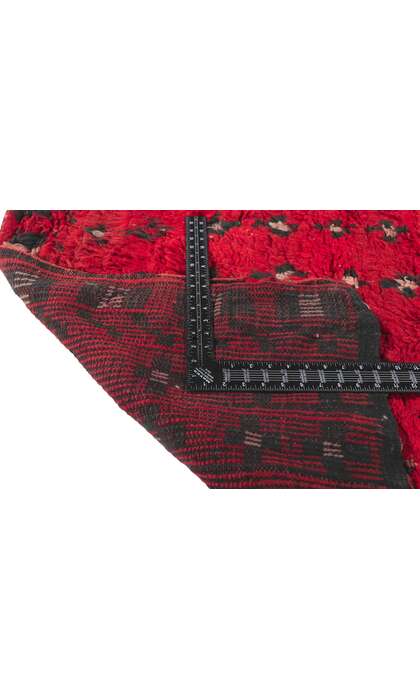 4 x 9 Vintage Red Beni Mrirt Moroccan Rug 21508