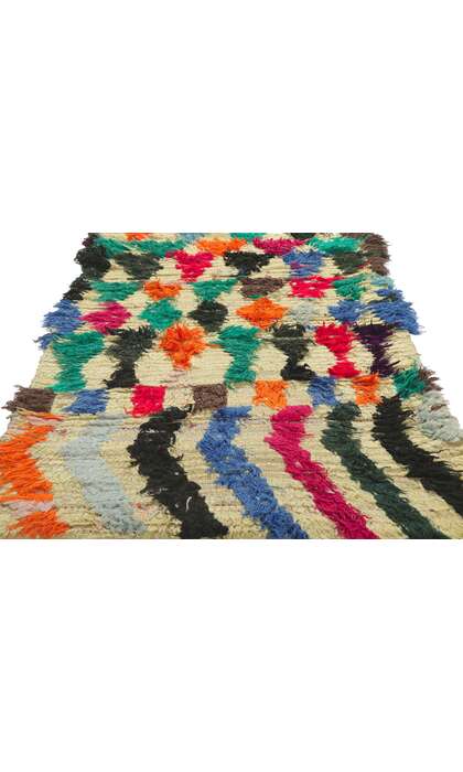 3 x 5 Vintage Berber Moroccan Boucherouite Rag Rug 21601
