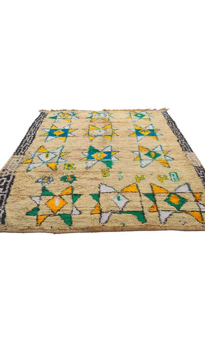 4 x 6 Vintage Berber Moroccan Azilal Rug 21603