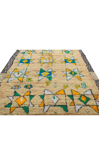 4 x 6 Vintage Berber Moroccan Azilal Rug 21603