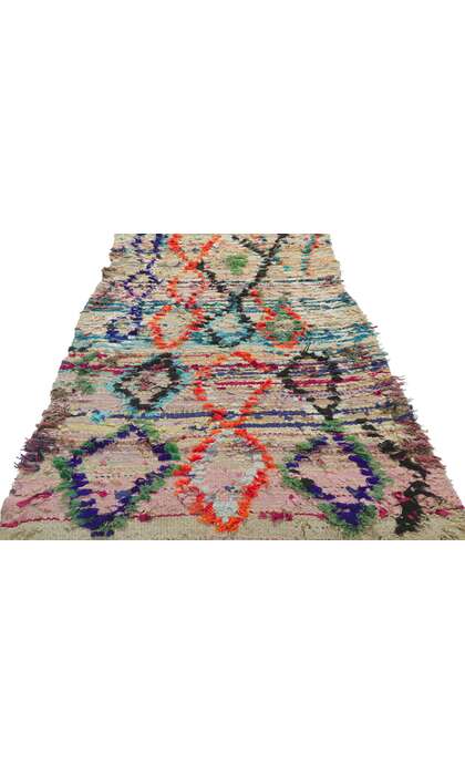 3 x 6 Vintage Berber Moroccan Boucherouite Rag Rug 21607