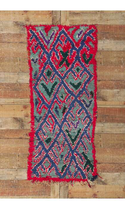 2 x 6 Vintage Moroccan Boucherouite Rag Rug 21621