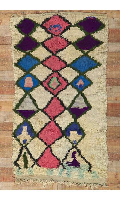 4 x 4 Vintage Moroccan Rug 21629