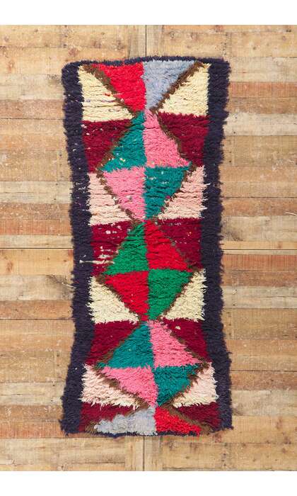 2 x 6 Vintage Berber Moroccan Boucherouite Rag Rug 21630