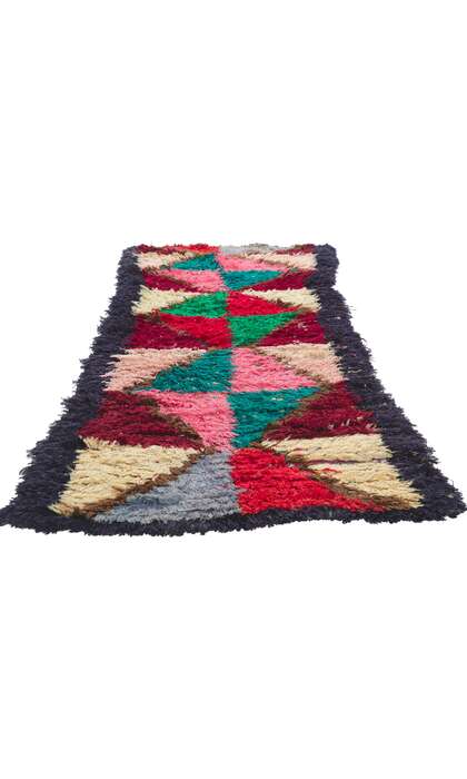 2 x 6 Vintage Berber Moroccan Boucherouite Rag Rug 21630