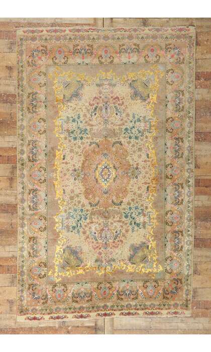 6 x 10 Vintage Persian Shirfar Tabriz Rug 21676