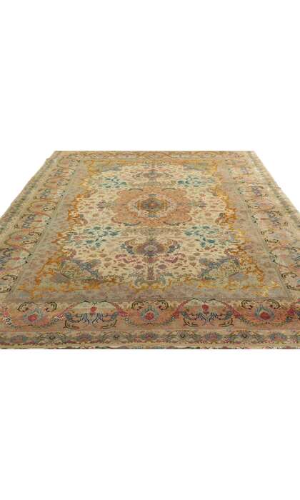 6 x 10 Vintage Persian Shirfar Tabriz Rug 21676