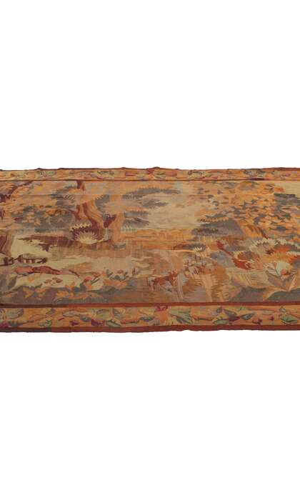 6 x 7 Antique French Aubusson Verdure Tapestry 53775