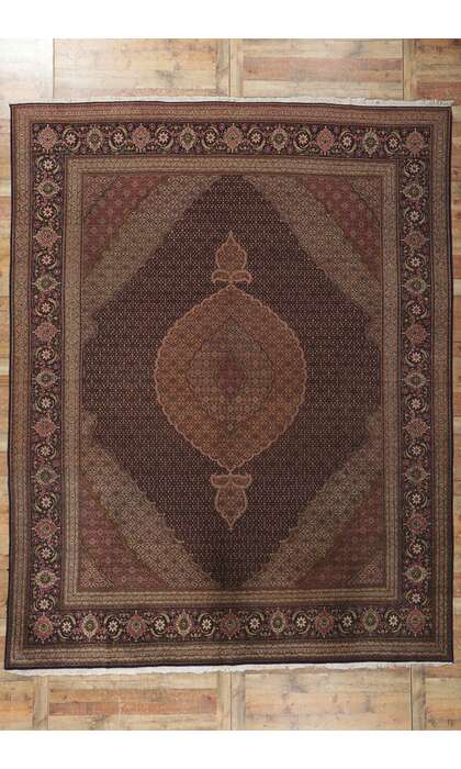 10 x 13 Vintage Persian Tabriz Rug 61005