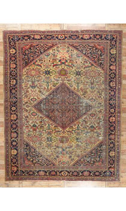 11 x 14 Antique Persian Mahal Rug 78058