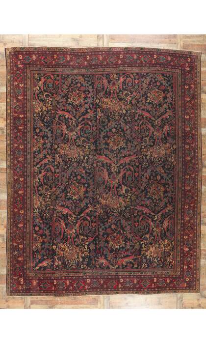 11 x 13 Antique Persian Mahal Rug 78156
