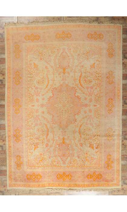 10 x 15 Antique Turkish Oushak Rug 78159