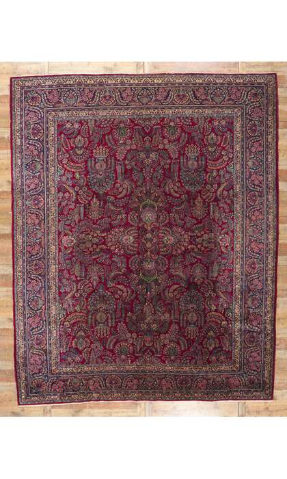 11 x 14 Antique Persian Kerman Rug 78162