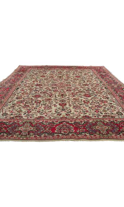 9 x 12 Vintage Persian Sarouk Rug 78163