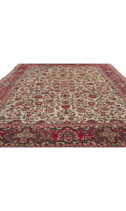 9 x 12 Vintage Persian Sarouk Rug 78163
