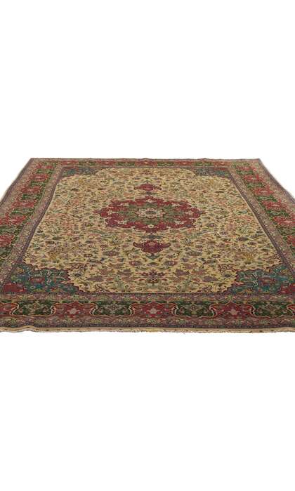 7 x 10 Vintage Persian Tabriz Rug 78170