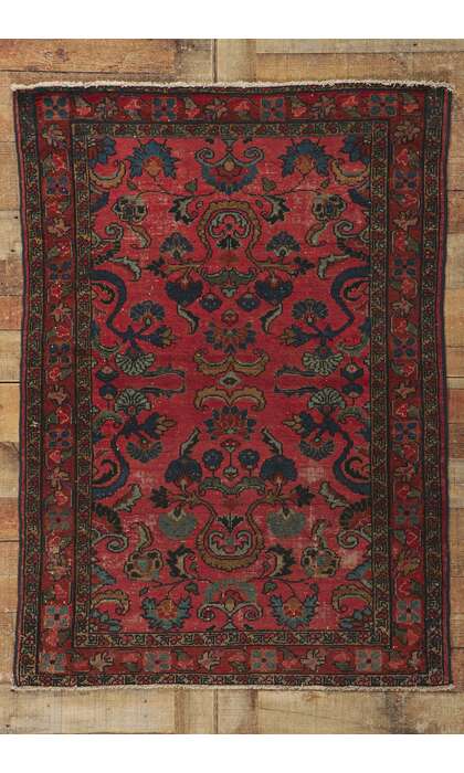 3 x 5 Antique Persian Lilihan Rug 78178