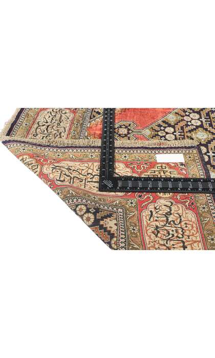 5 x 7 Vintage Persian Silk Qum Rug 78187