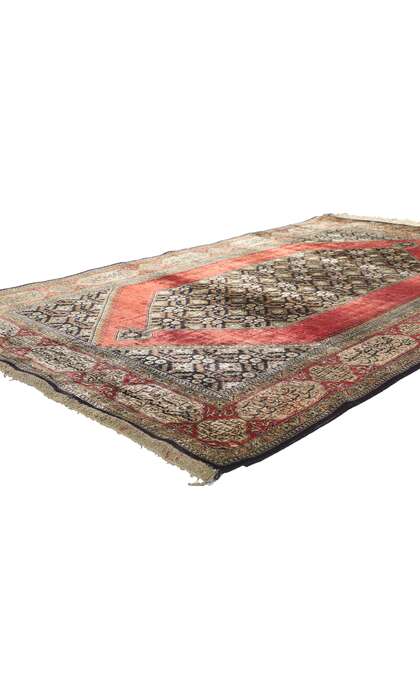 5 x 7 Vintage Persian Silk Qum Rug 78187