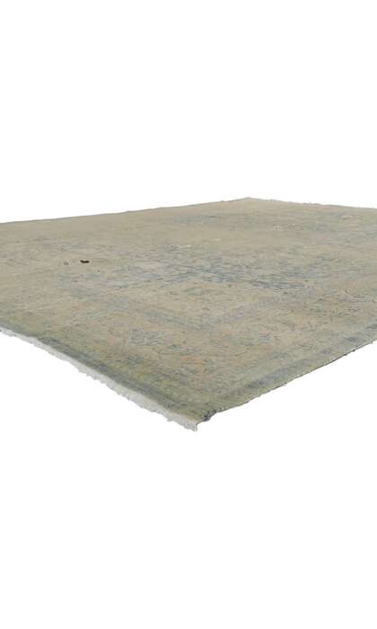 10 x 14 Antique Distressed Persian Tabriz Rug 78196