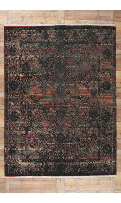9 x 12 Contemporary Distressed Rug 30710