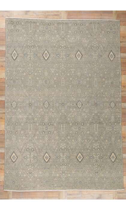 9 x 14 Contemporary Distressed Rug 30712