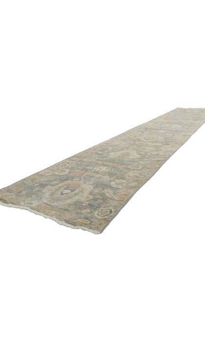 2 x 14 Modern Oushak Rug Runner Vintage Style 30715