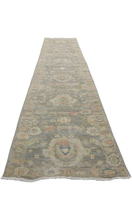 2 x 14 Modern Oushak Rug Runner Vintage Style 30715