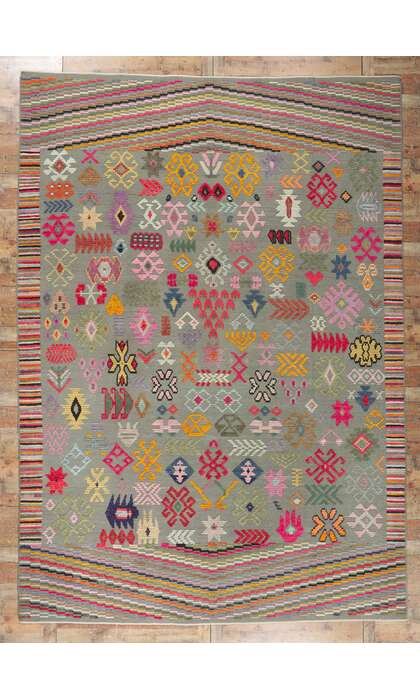 10 x 14 Turkish Kilim High-Low Rug 53784