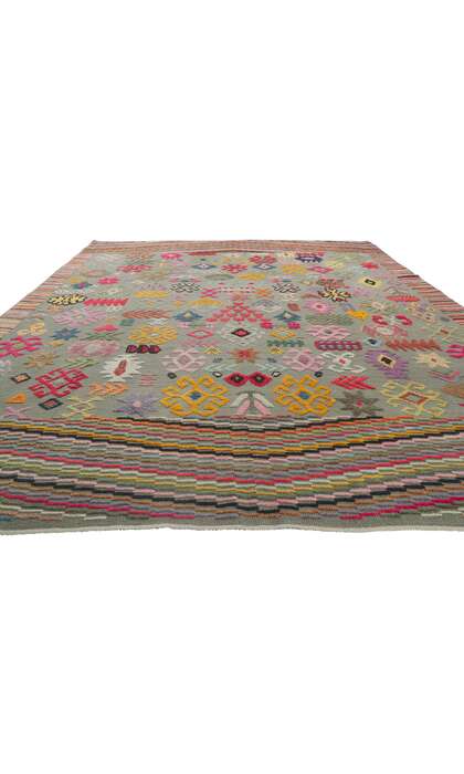 10 x 14 Turkish Kilim High-Low Rug 53784