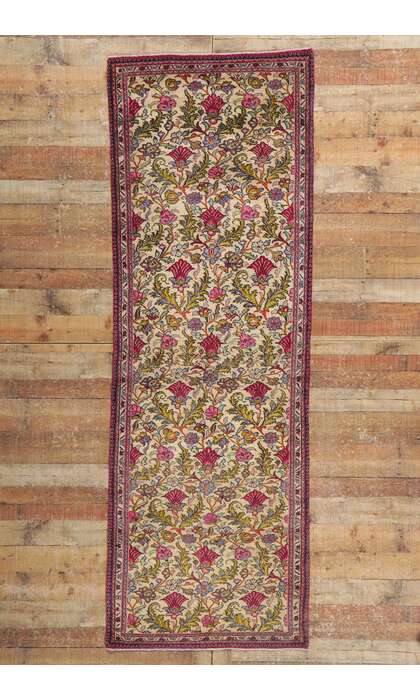 3 x 10 Vintage Persian Qum Runner 61020