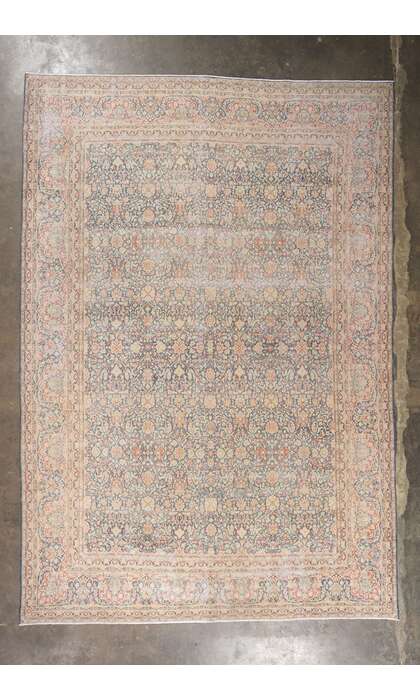 11 x 16 Distressed Antique Persian Kerman Rug 61024