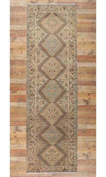 4 x 13 Vintage Persian Hamadan Runner 61026