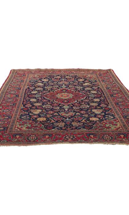 5 x 7 Antique Persian Kashan Rug 74320