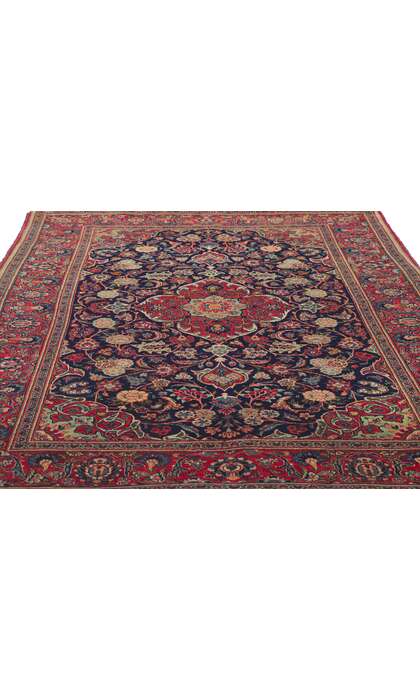 5 x 7 Antique Persian Kashan Rug 74320