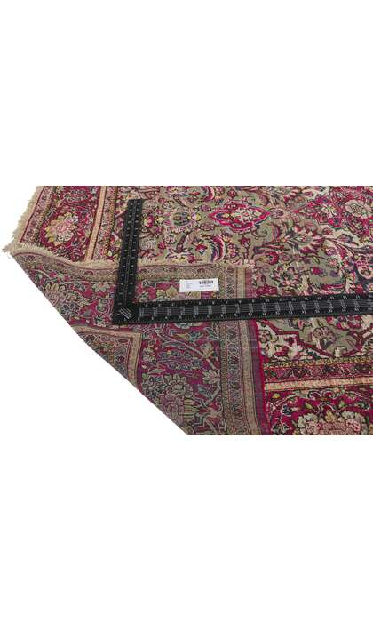 4 x 7 Antique Persian Kashan Rug 74340