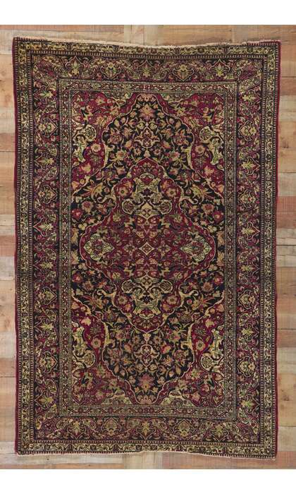 5 x 7 Antique Persian Kerman Rug 76973