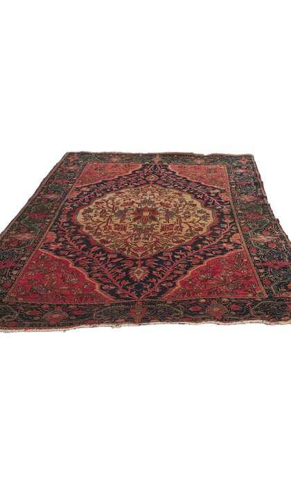 4 x 6 Antique Persian Farahan Rug 76975