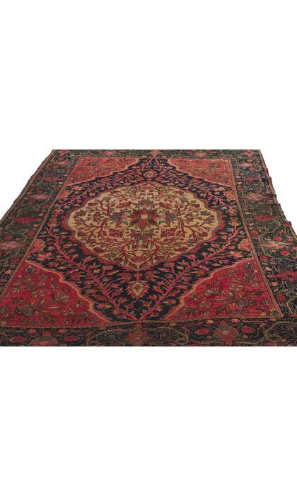 4 x 6 Antique Persian Farahan Rug 76975