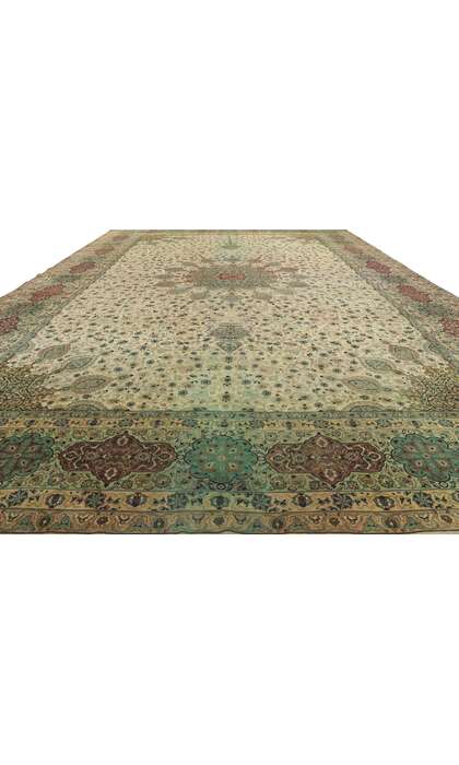 13 x 19 Vintage Persian Tabriz Rug 77744