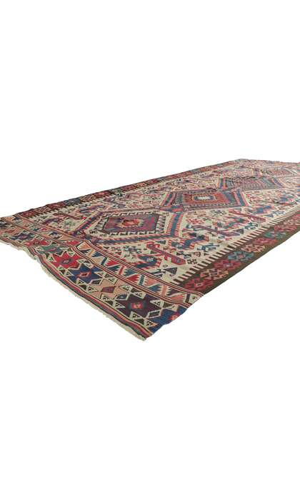 5 x 11 Antique Caucasian Kilim Rug 78190
