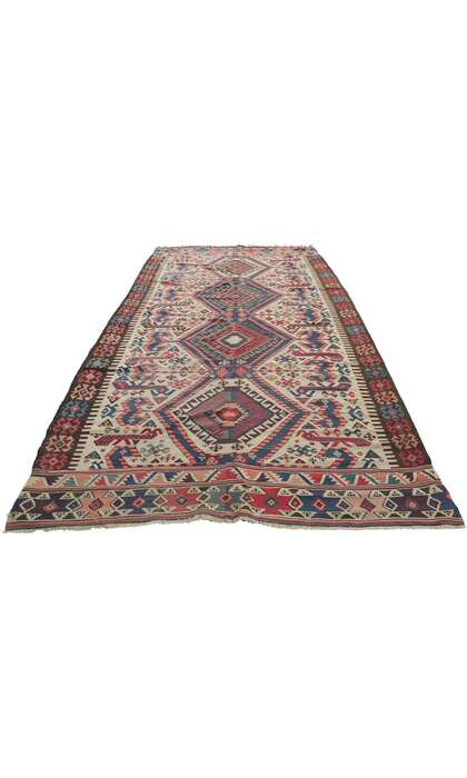 5 x 11 Antique Caucasian Kilim Rug 78190