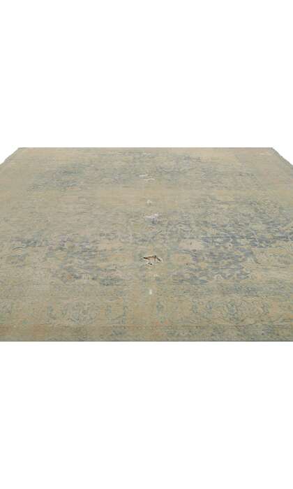 10 x 14 Antique Distressed Persian Tabriz Rug 78196