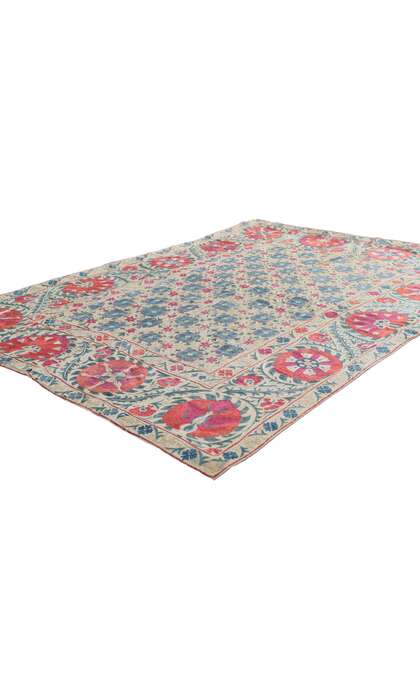 4 x 5 Antique Uzbek Bukhara Suzani Tapestry 78197