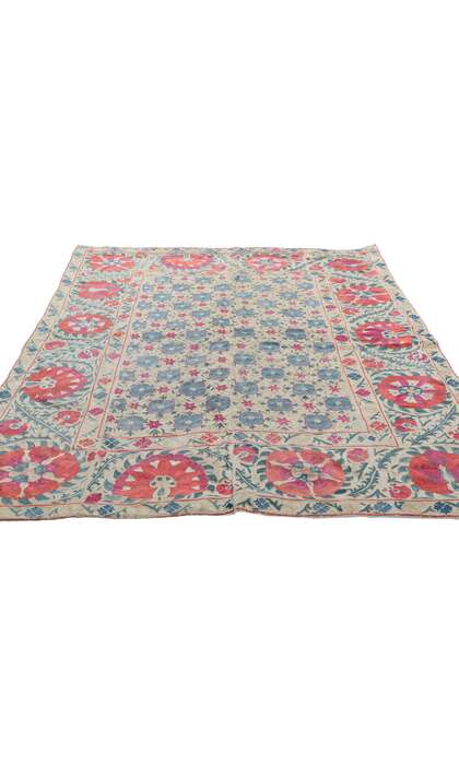 4 x 5 Antique Uzbek Bukhara Suzani Tapestry 78197