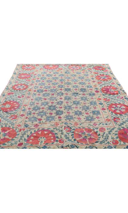 4 x 5 Antique Uzbek Bukhara Suzani Tapestry 78197