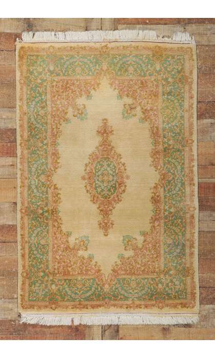 3 x 5 Vintage Persian Kerman Rug 78202