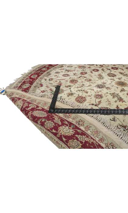 8 x 8 Vintage Pakistani Tabriz Round Rug 78206