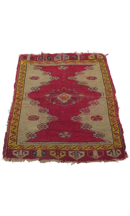 2 x 3 Antique Red Turkish Oushak Rug 78208
