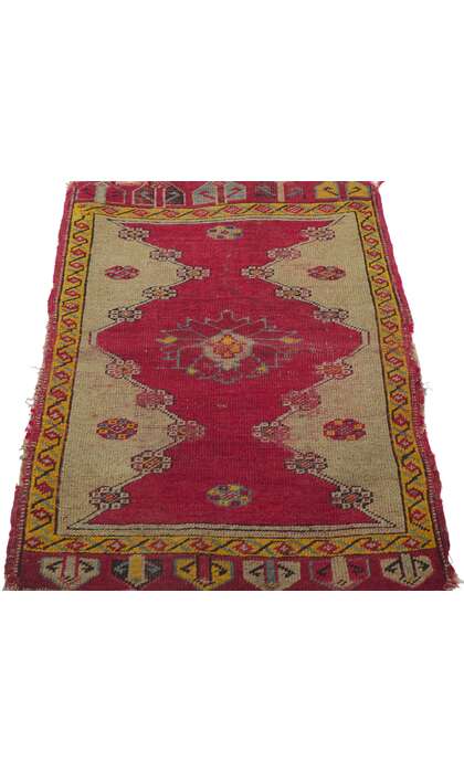 2 x 3 Antique Red Turkish Oushak Rug 78208